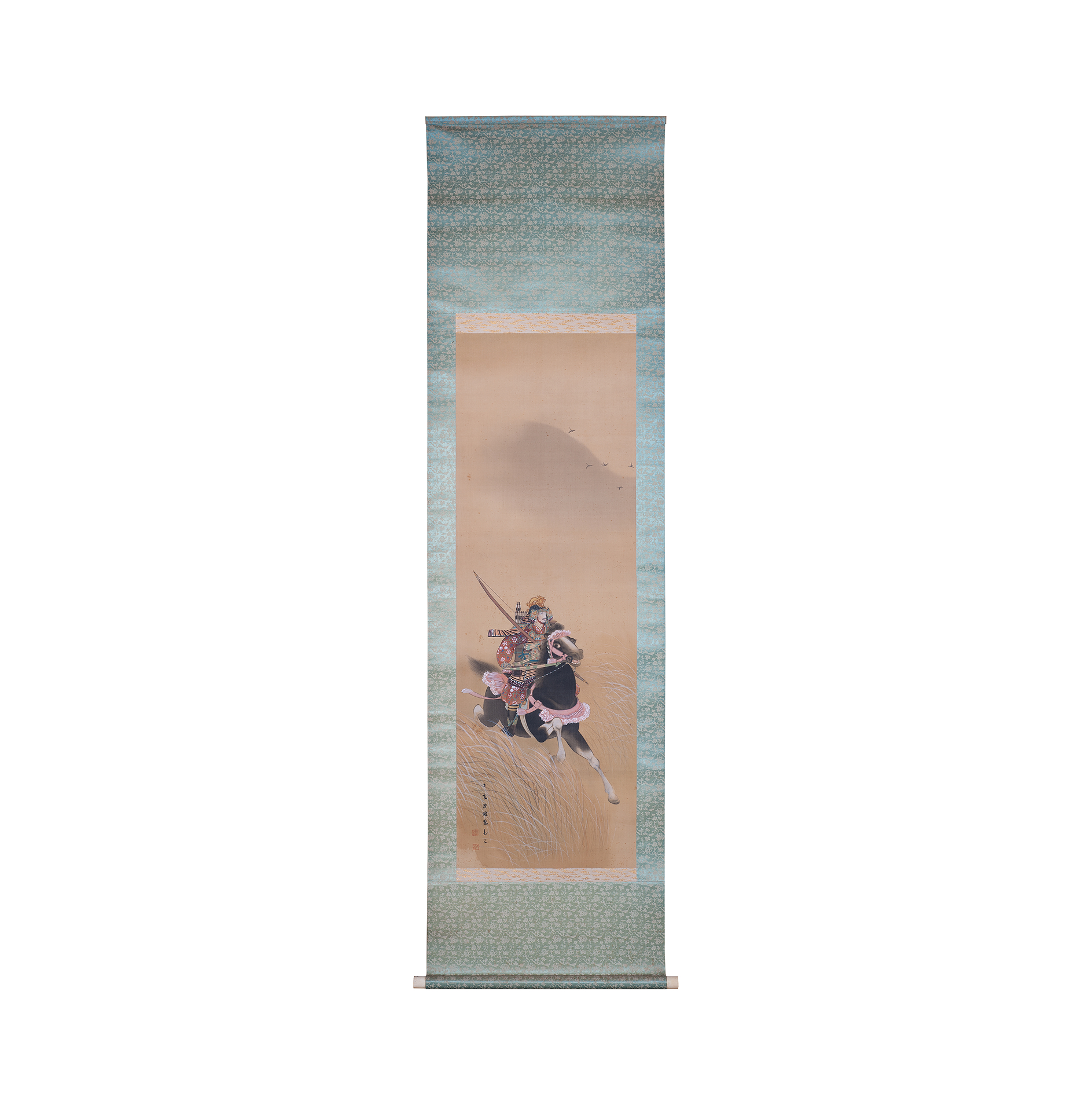 The Samurai on Horseback Scroll